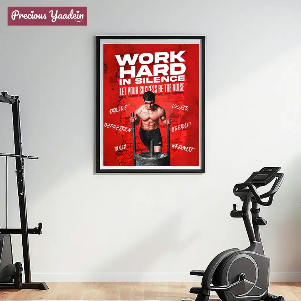 Work hard in silence, let your success be the noise Poster A4
