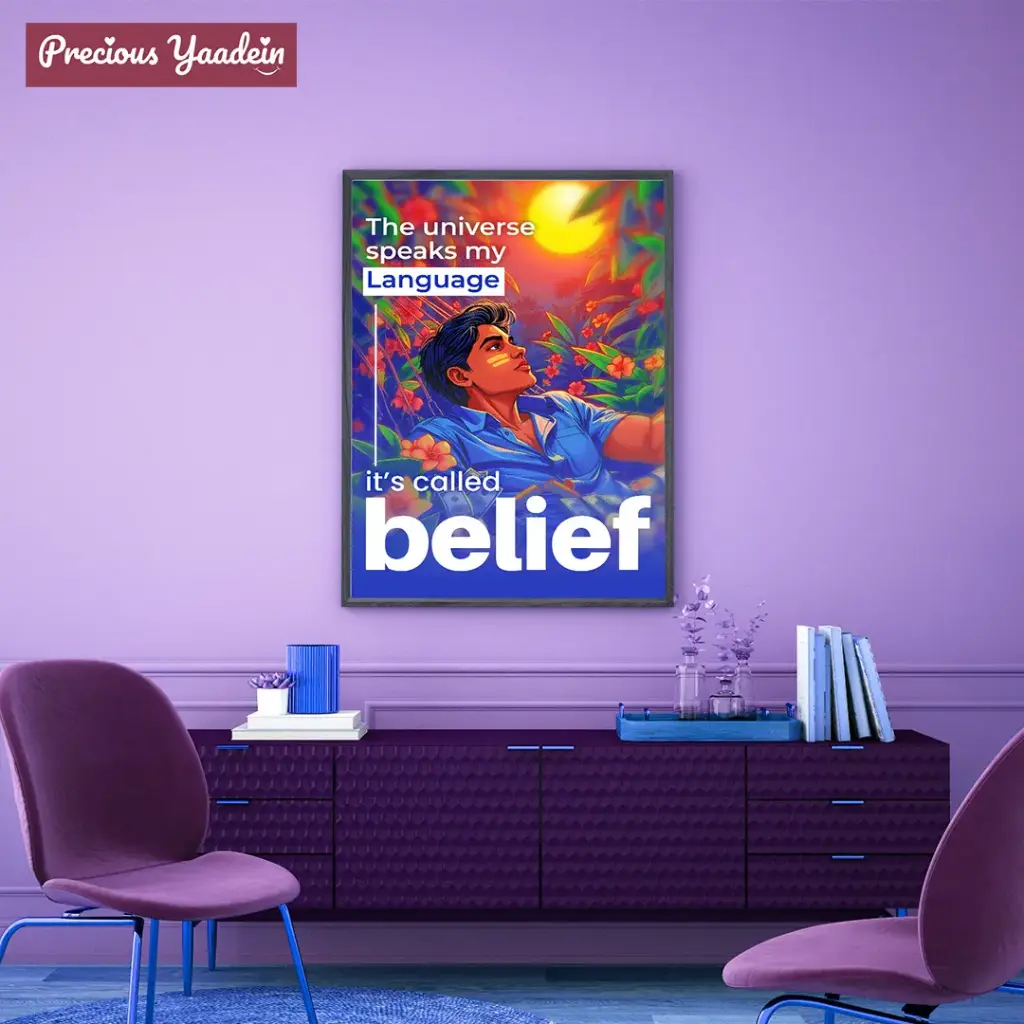 The universe speaks my language Poster A4