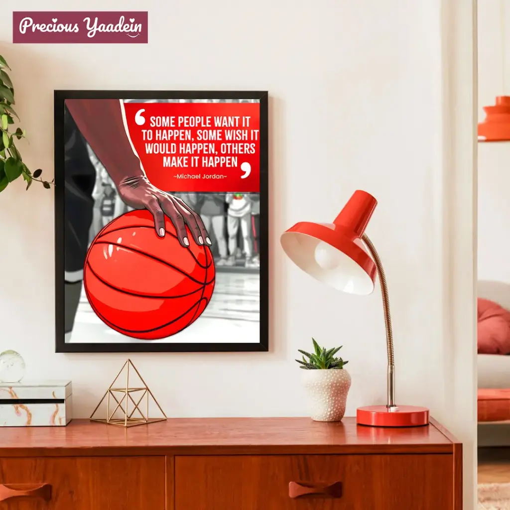 Motivational basketball poster A4 by Michael Jordan