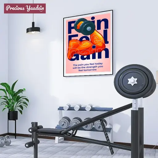 Pain, Feel, Gain Poster A4
