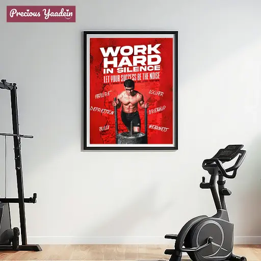 Work hard in silence, let your success be the noise Poster A4