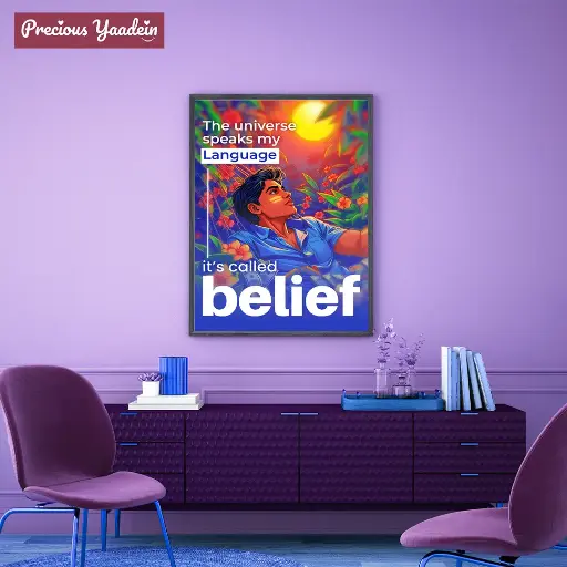 The universe speaks my language Poster A4