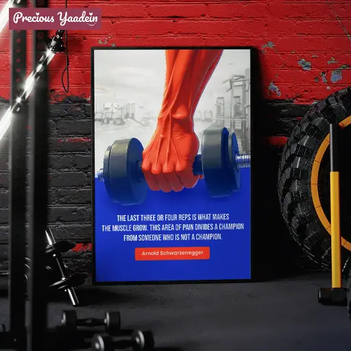 Gym Motivation A4 Poster by Arnold Schwarzenegger’s